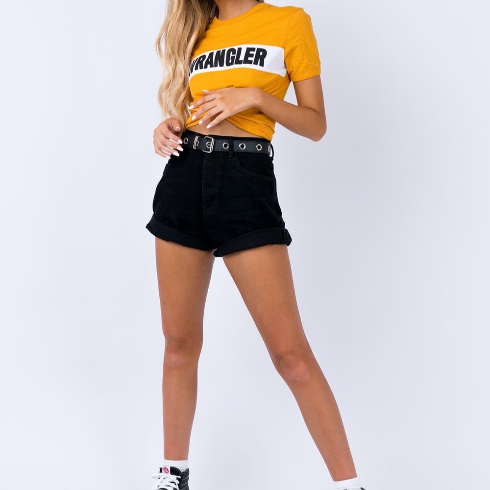 Black Princess Polly Jean Shorts